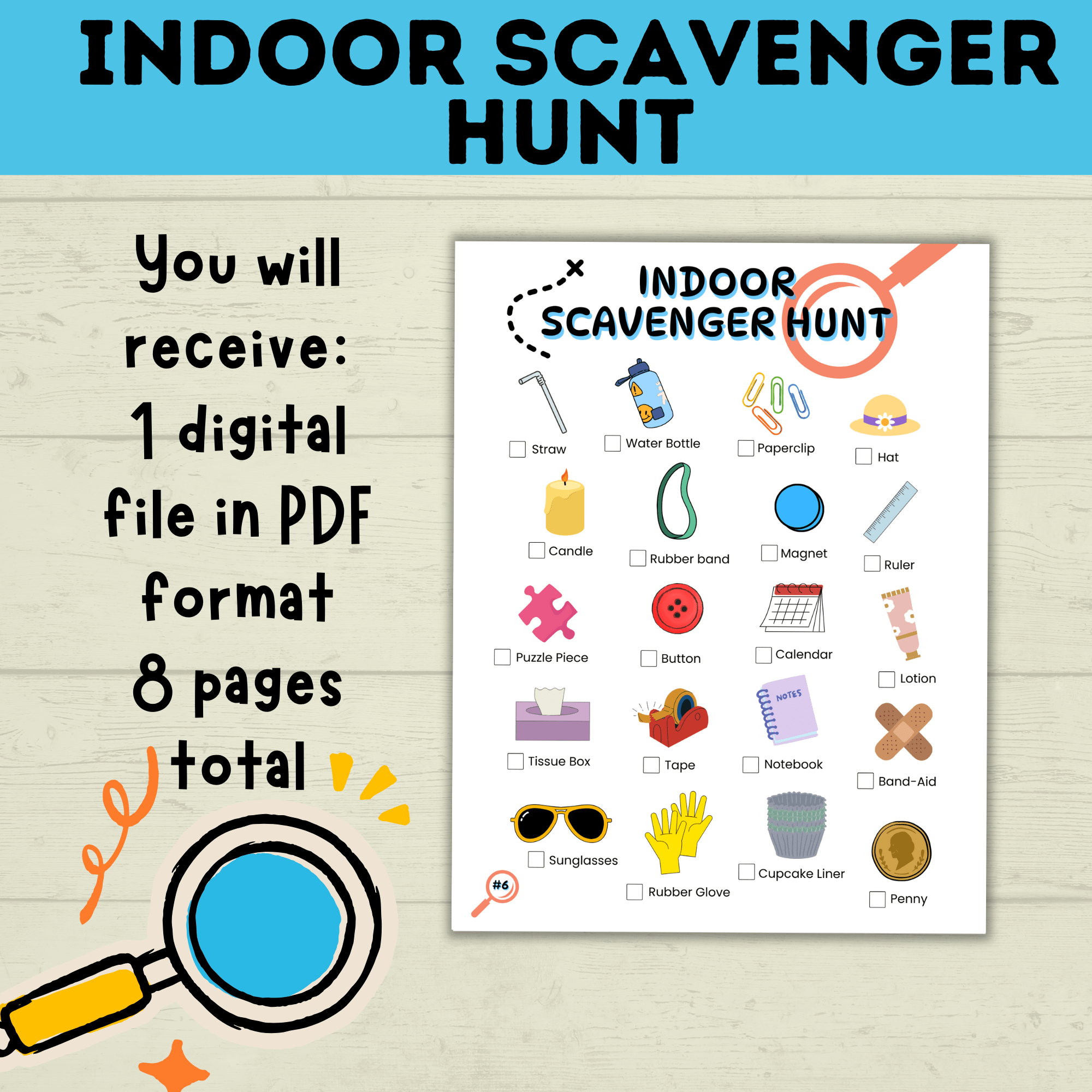 Indoor Scavenger Hunt | Winter Activities | Indoor Kids Activities | House Scavenger Hunt | Toddler Scavenger Hunt | Toddler Activities
