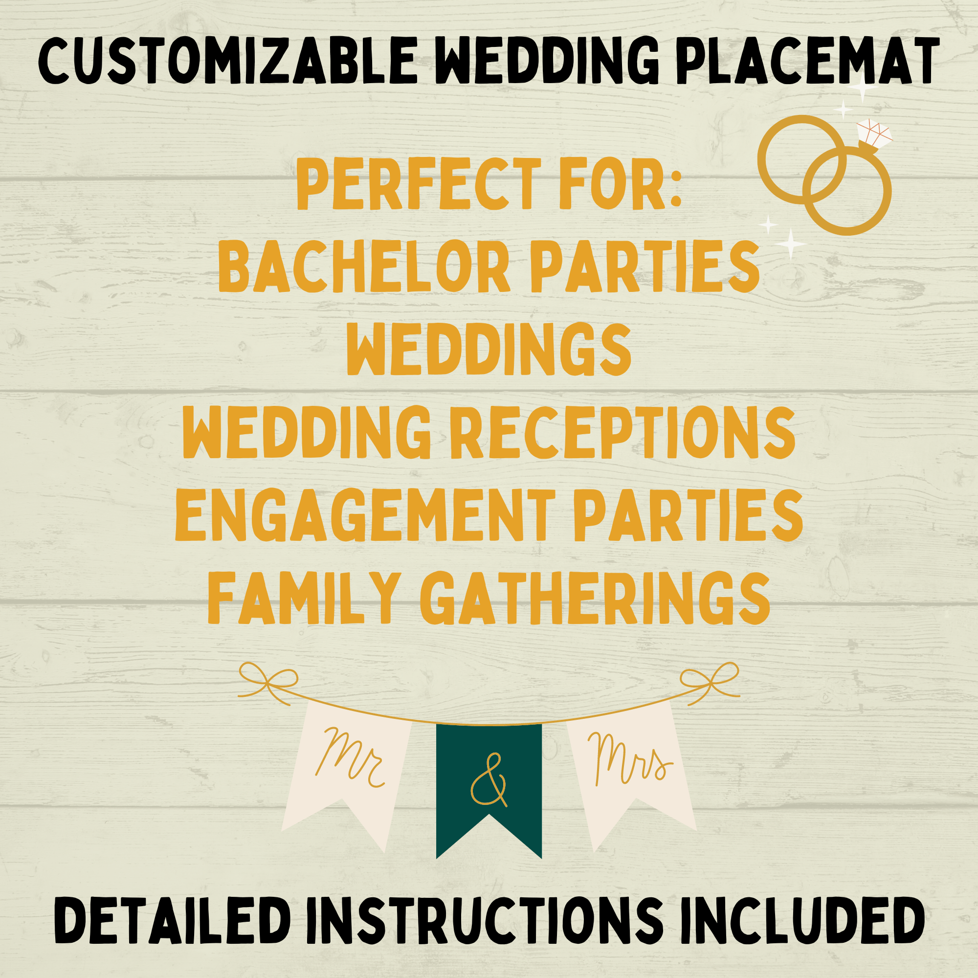 Customizable Wedding Placemat for Kids and Family | Wedding Activity Page | Wedding Placemat | Engagement Activity | Kids Activity |