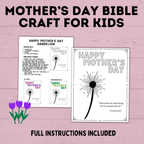 Mother's Day Craft for Kids | Bible Craft | Mother's Day Bible Craft for Kids | Kids Crafts | Toddler Crafts | Kids Printables | Mother's