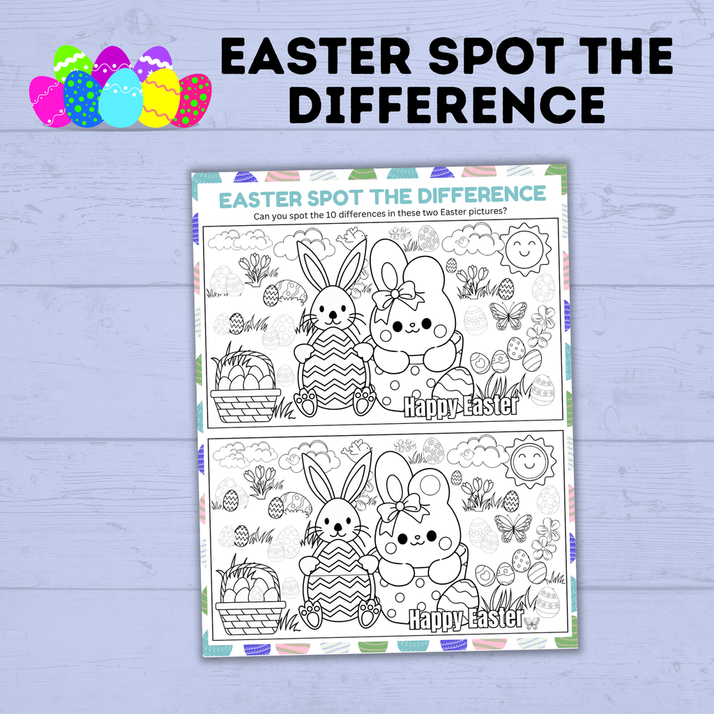 Easter Spot the Difference for Kids | Easter Activities for Kids | Kids Activities | Easter Printables | Easter Games