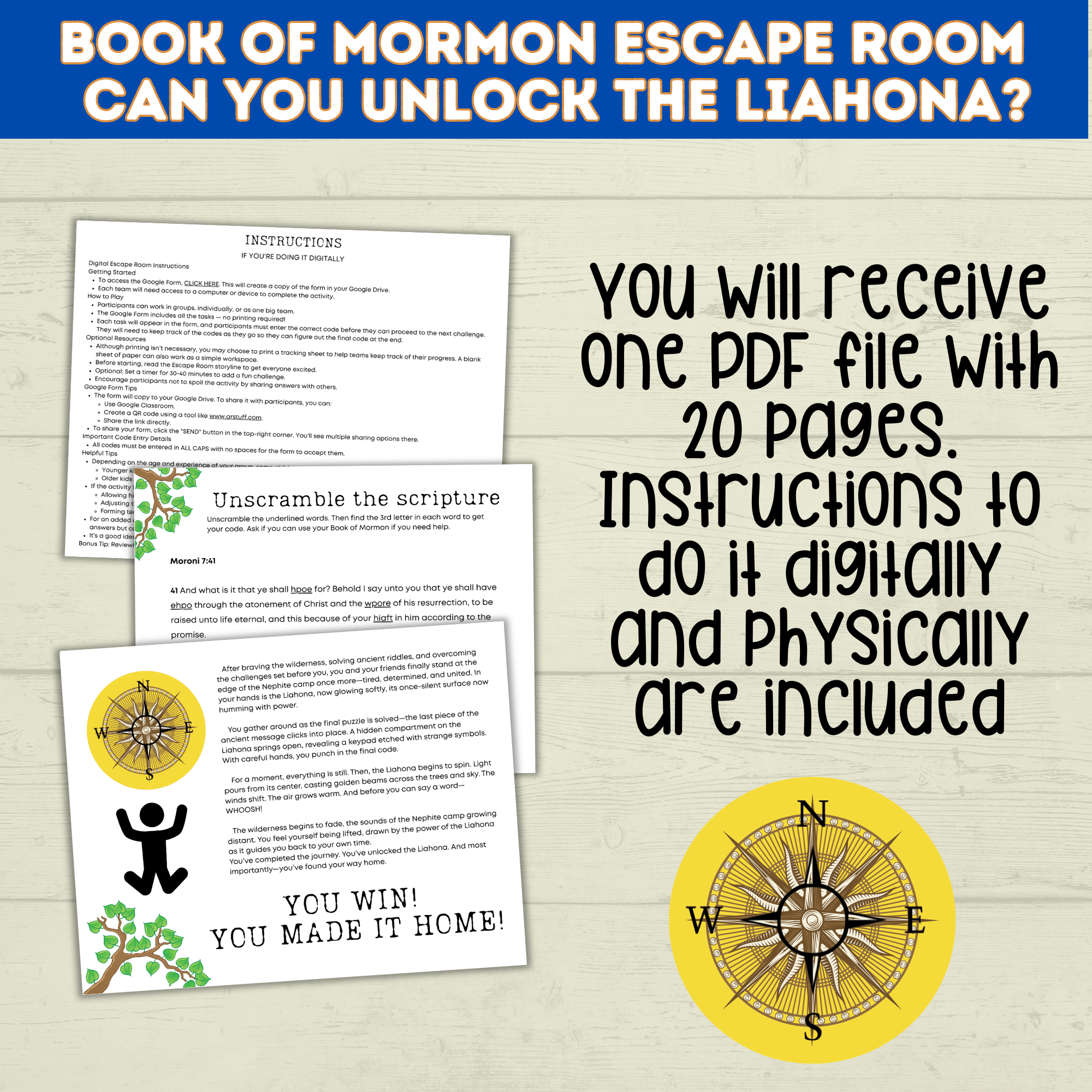 Book of Mormon Escape Room for kids ages 8-12 | Book of Mormon Game
