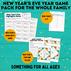 New Year's Eve Game Pack for the Whole Family | New Year's Games | Kids Games | Family Games | New Year's Eve Pictionary | Games for Kids