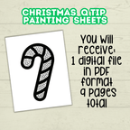 Christmas Q-tip Painting Printable | Christmas Craft for Kids and Toddlers