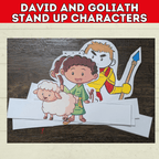 King David and Goliath Biblical Characters Stand Up Bible Story, VBS, Kids