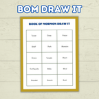 Book of Mormon Draw it Game, Book of Mormon Activity, Book of Mormon Charades, BOM, Seminary Game, Institute Game, Primary Game, LDS game