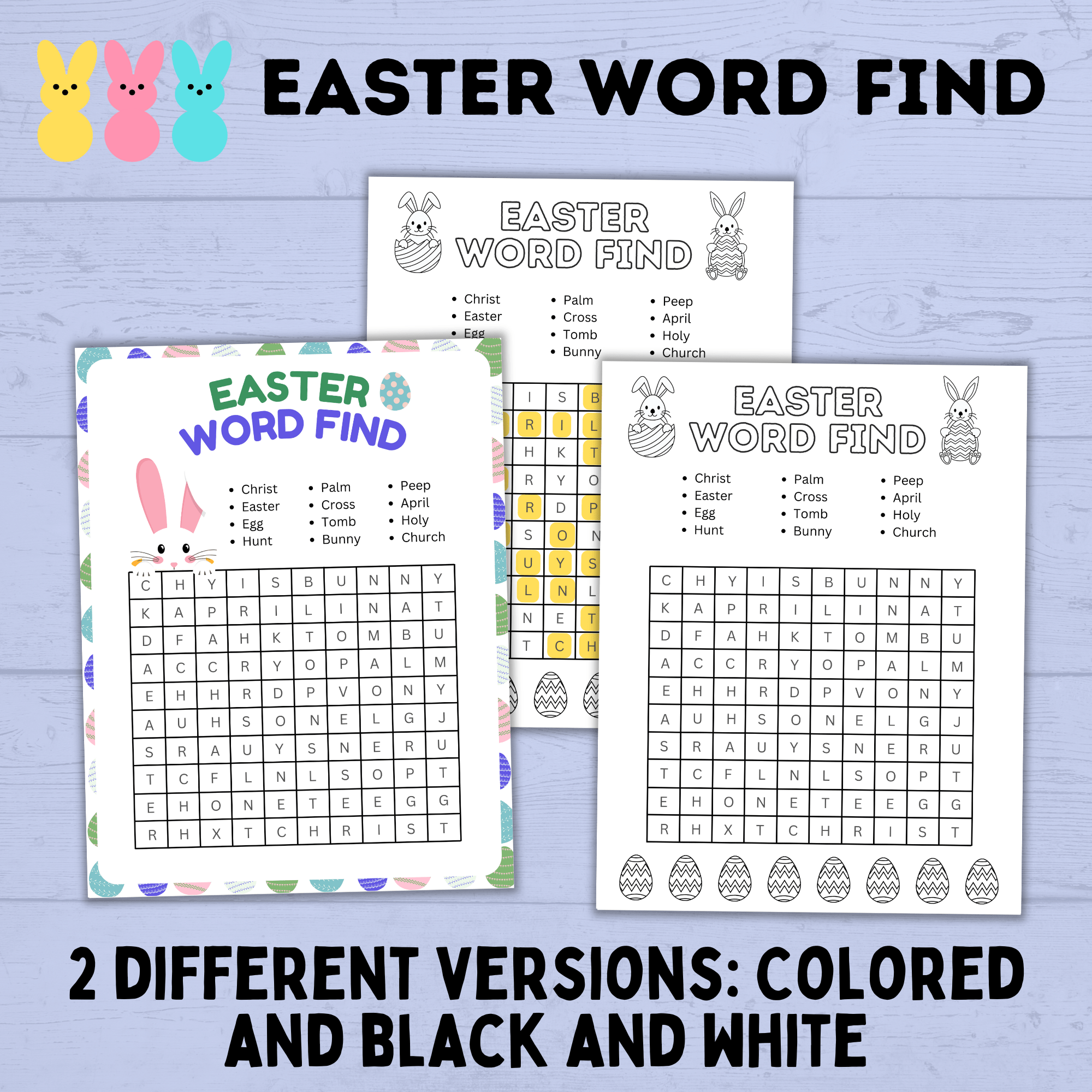 Easter Word Find for Kids | Easter Games| Easter Party | Easter Printables | Family Games| Party Games | Easter Activities