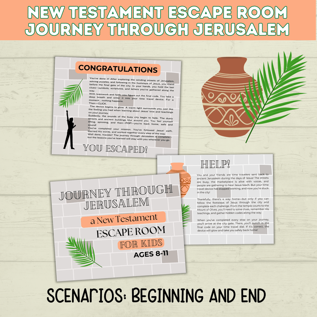 Bible Escape Room | New Testament Escape Room for Kids | Kids Games | Easter Games