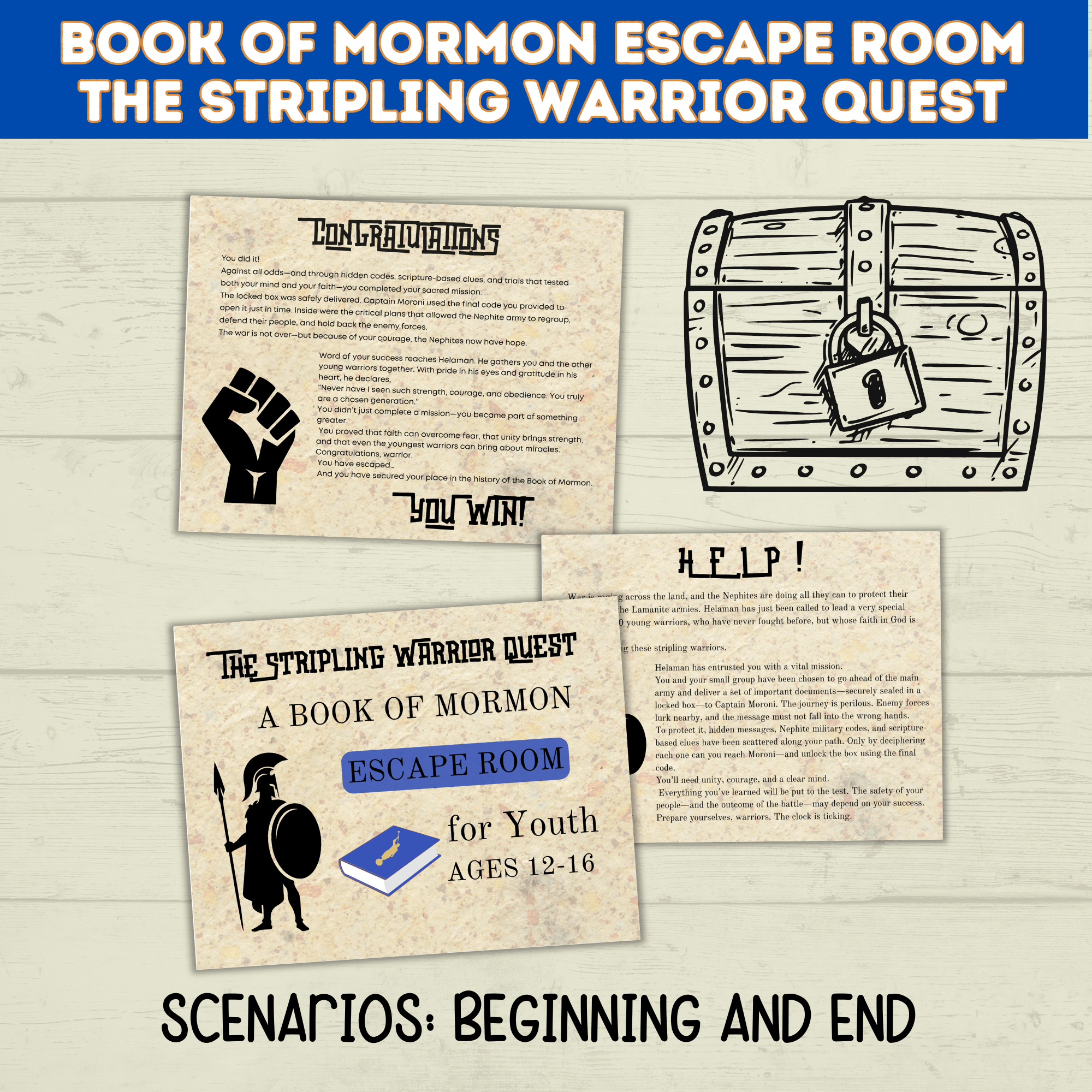 Book of Mormon Escape Room for Youth | Book of Mormon Games | Kids Escape Room | Youth Escape Room | Book of Mormon Activities | Digital