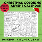 Christmas Coloring Countdown Poster | Christmas Poster | Christmas Countdown | Christmas Advent Calendar | Christmas Coloring Advent