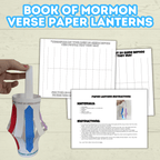 Paper Lantern Template for Kids, Book of Mormon Verse Craft, Sunday School Craft