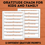 Gratitude Chain Craft | Gratitude Chain Activity | Gratitude Chain with Prompts | Gratitude Prompts | Gratitude Activities | Thanksgiving Active