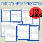 4th of July Games Adults and Kids, Draw it 4th of July, 4th of July Charades, Summer Games, Independence Games, Fourth of July Family Game
