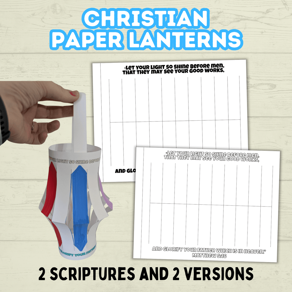 DIY Christian Paper Lantern, Sunday School Jesus Crafts, Let Your Light Shine