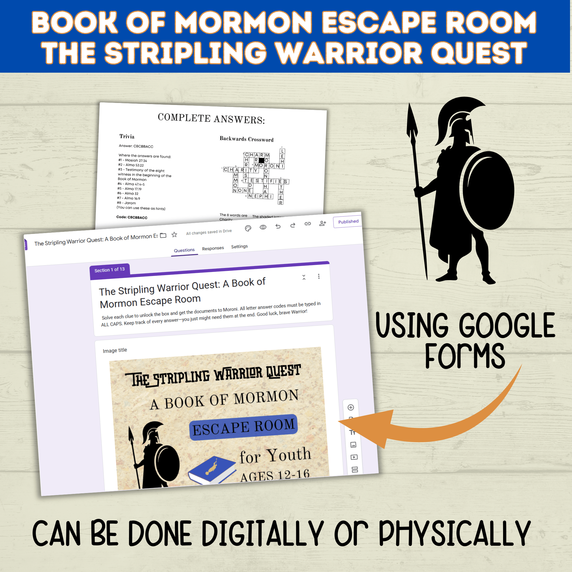 Book of Mormon Escape Room for Youth | Book of Mormon Games | Kids Escape Room | Youth Escape Room | Book of Mormon Activities | Digital