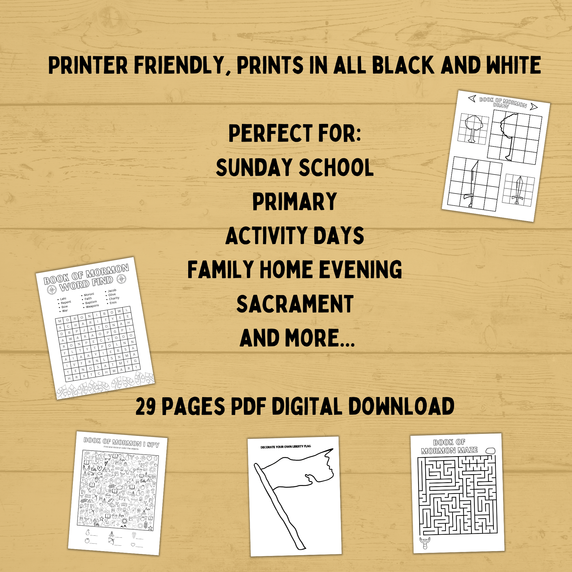 Book of Mormon Activity Pack for Kids | Book of Mormon Crafts | Book of Mormon Lesson | Book of Mormon Family Home Evening | BOM printables
