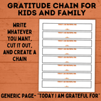 Gratitude Chain Craft | Gratitude Chain Activity | Gratitude Chain with Prompts | Gratitude Prompts | Gratitude Activities | Thanksgiving Active