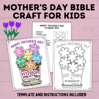 Mother's Day Craft for Kids | Bible Craft | Mother's Day Bible Craft for Kids | Kids Crafts | Toddler Crafts | Kids Printables | Mother's