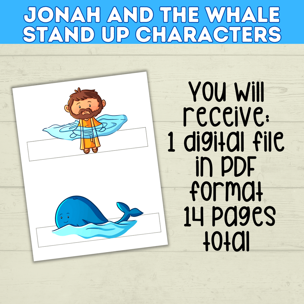 Jonah and the Whale, Biblical Characters Craft, Bible Story Lessons, Kids Ministry, Sunday