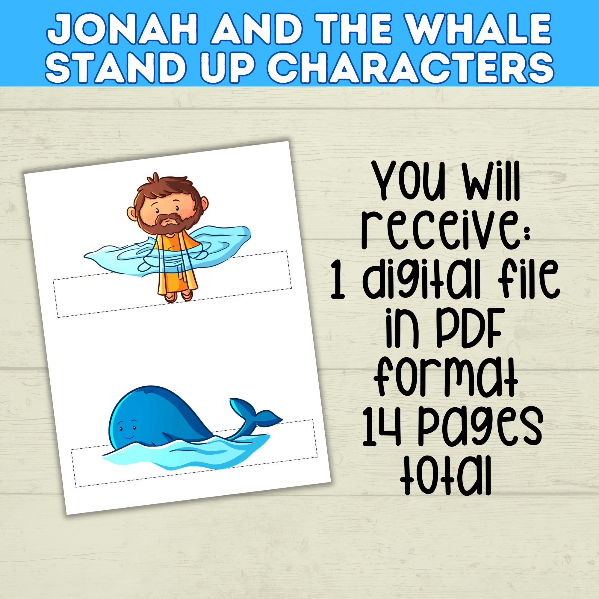 Jonah and the Whale, Biblical Characters Craft, Bible Story Lessons, Kids Ministry, Sunday