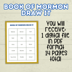 Book of Mormon Draw it Game, Book of Mormon Activity, Book of Mormon Charades, BOM, Seminary Game, Institute Game, Primary Game, LDS game