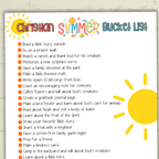 Summer Christian Bucket List for Kids, Christian Activity, Summer Activities