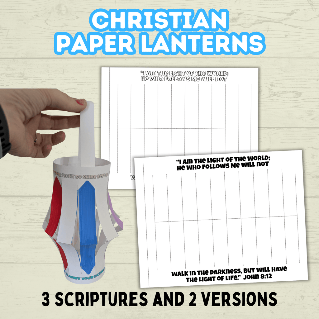 DIY Christian Paper Lantern, Sunday School Jesus Crafts, Let Your Light Shine