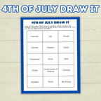 4th of July Games Adults and Kids, Draw it 4th of July, 4th of July Charades, Summer Games, Independence Games, Fourth of July Family Game