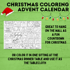 Christmas Coloring Countdown Poster | Christmas Poster | Christmas Countdown | Christmas Advent Calendar | Christmas Coloring Advent
