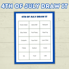 4th of July Games Adults and Kids, Draw it 4th of July, 4th of July Charades, Summer Games, Independence Games, Fourth of July Family Game
