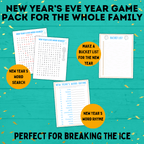 New Year's Eve Game Pack for the Whole Family | New Year's Games | Kids Games | Family Games | New Year's Eve Pictionary | Games for Kids