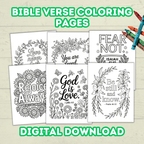 Bible Verse Coloring Pages for Kids and Adults, Christian Scripture Activity Sheets