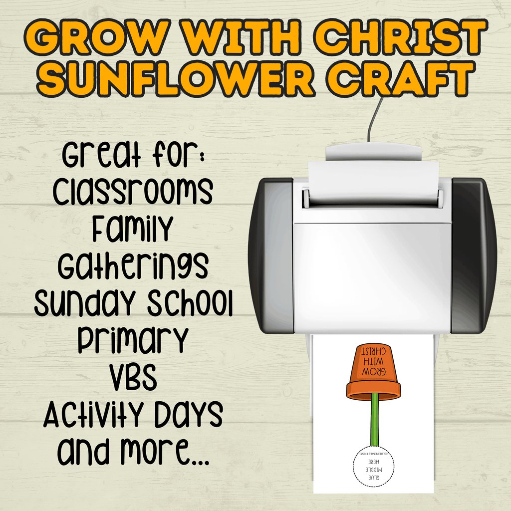 Sunflower Craft, Sunday School Craft, Grow with Christ Craft, Bible Lesson, Homeschool, VBS, Christian Activity, Fall Christian Craft