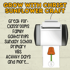 Sunflower Craft, Sunday School Craft, Grow with Christ Craft, Bible Lesson, Homeschool, VBS, Christian Activity, Fall Christian Craft