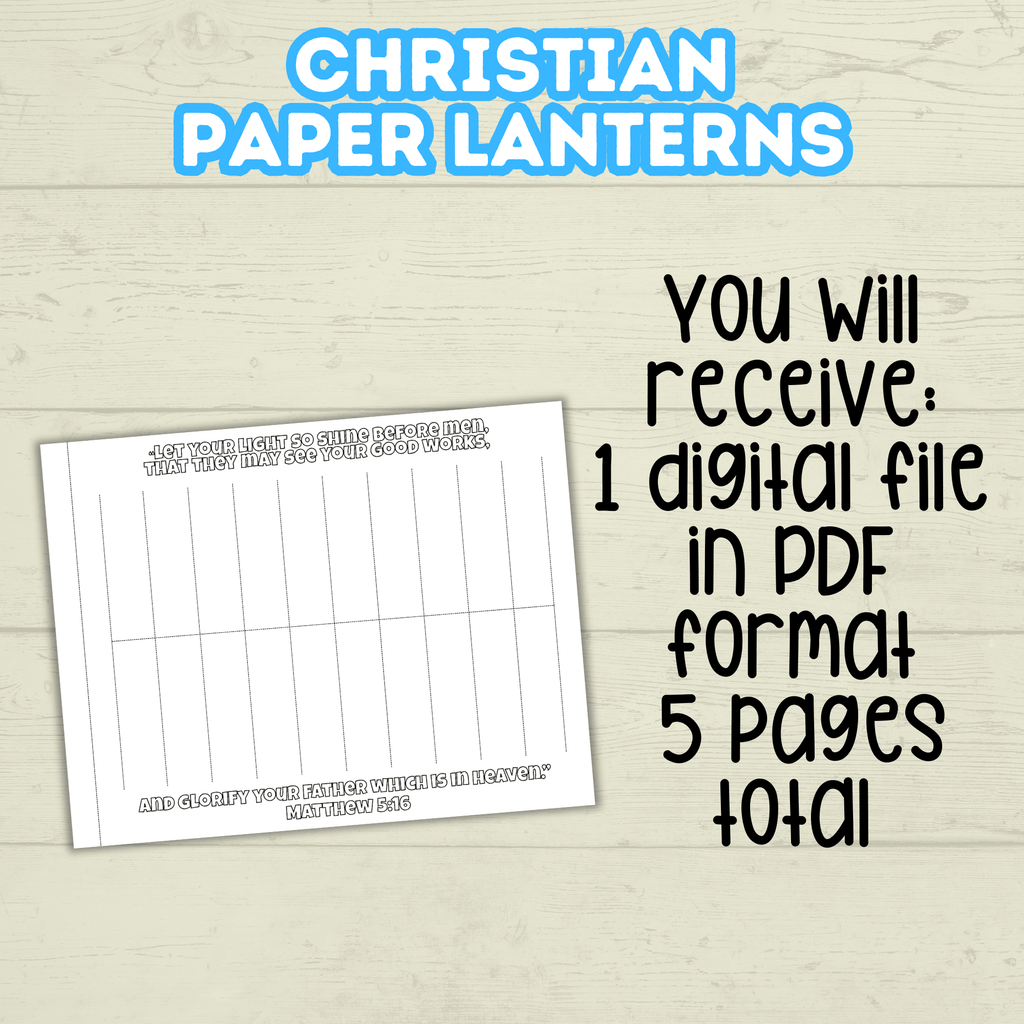 DIY Christian Paper Lantern, Sunday School Jesus Crafts, Let Your Light Shine