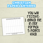 DIY Christian Paper Lantern, Sunday School Jesus Crafts, Let Your Light Shine