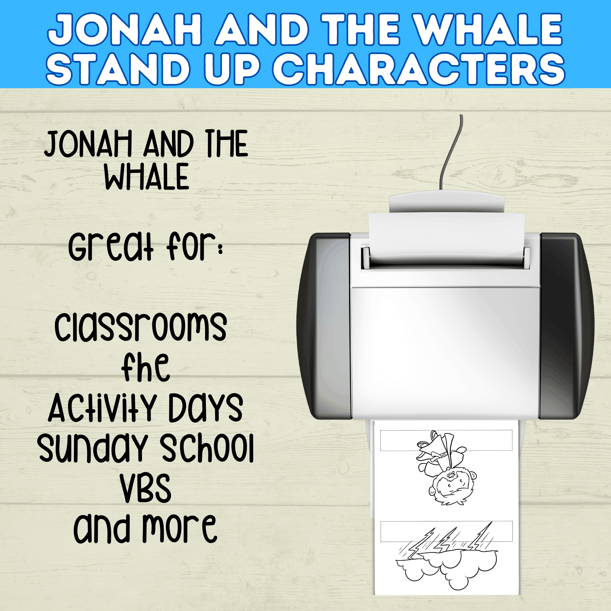 Jonah and the Whale, Biblical Characters Craft, Bible Story Lessons, Kids Ministry, Sunday