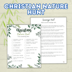 Christian Nature Walk for Kids, Christ Scavenger Hunt, Bible Scavenger Hunt, Nature Hunt, Christian Activity, VBS, Sunday School Activity