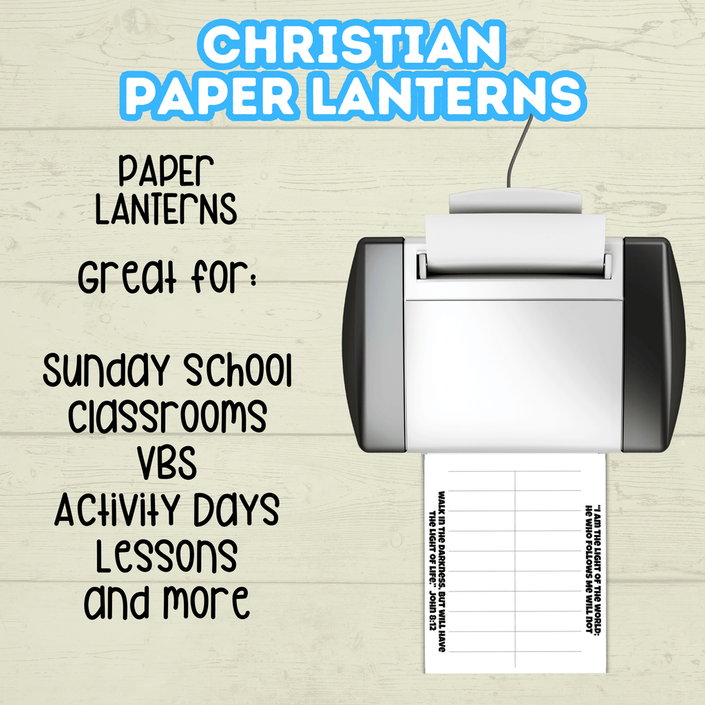 DIY Christian Paper Lantern, Sunday School Jesus Crafts, Let Your Light Shine