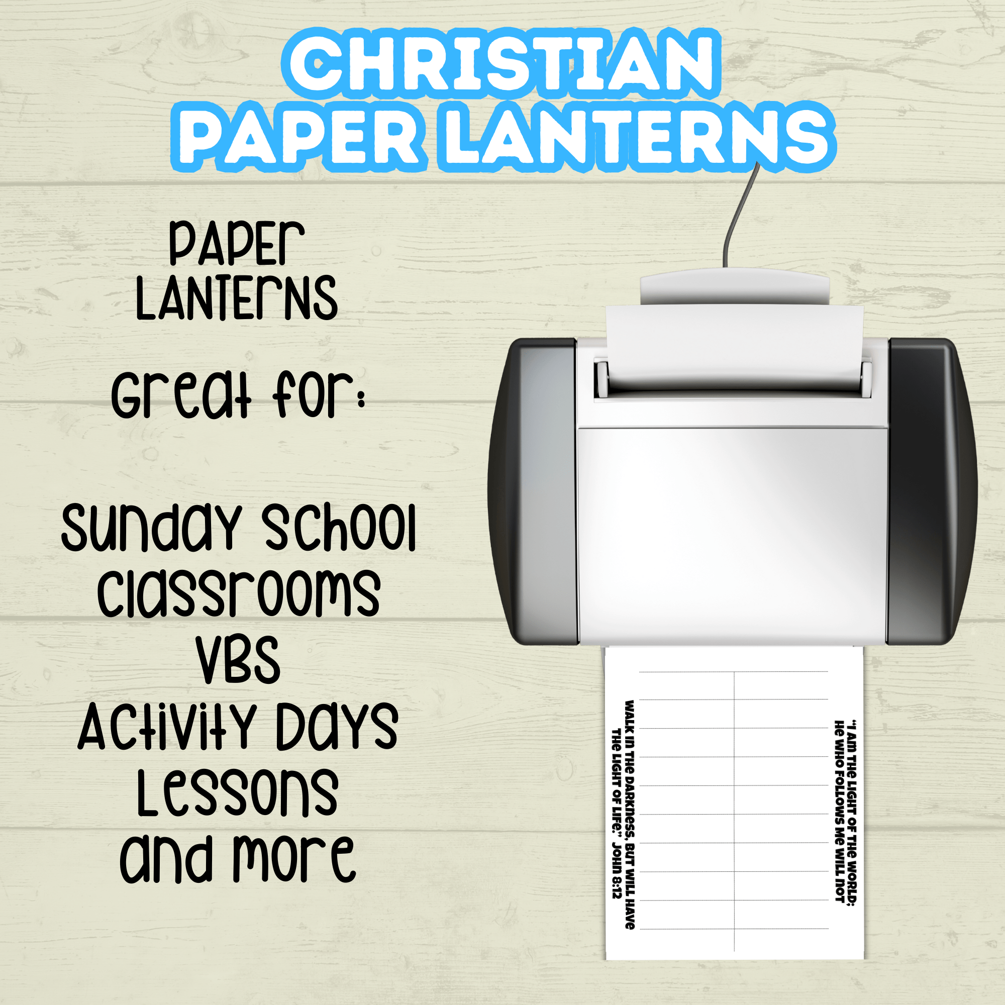 DIY Christian Paper Lantern, Sunday School Jesus Crafts, Let Your Light Shine
