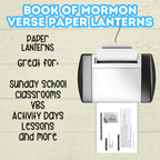 Paper Lantern Template for Kids, Book of Mormon Verse Craft, Sunday School Craft
