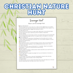 Christian Nature Walk for Kids, Christ Scavenger Hunt, Bible Scavenger Hunt, Nature Hunt, Christian Activity, VBS, Sunday School Activity