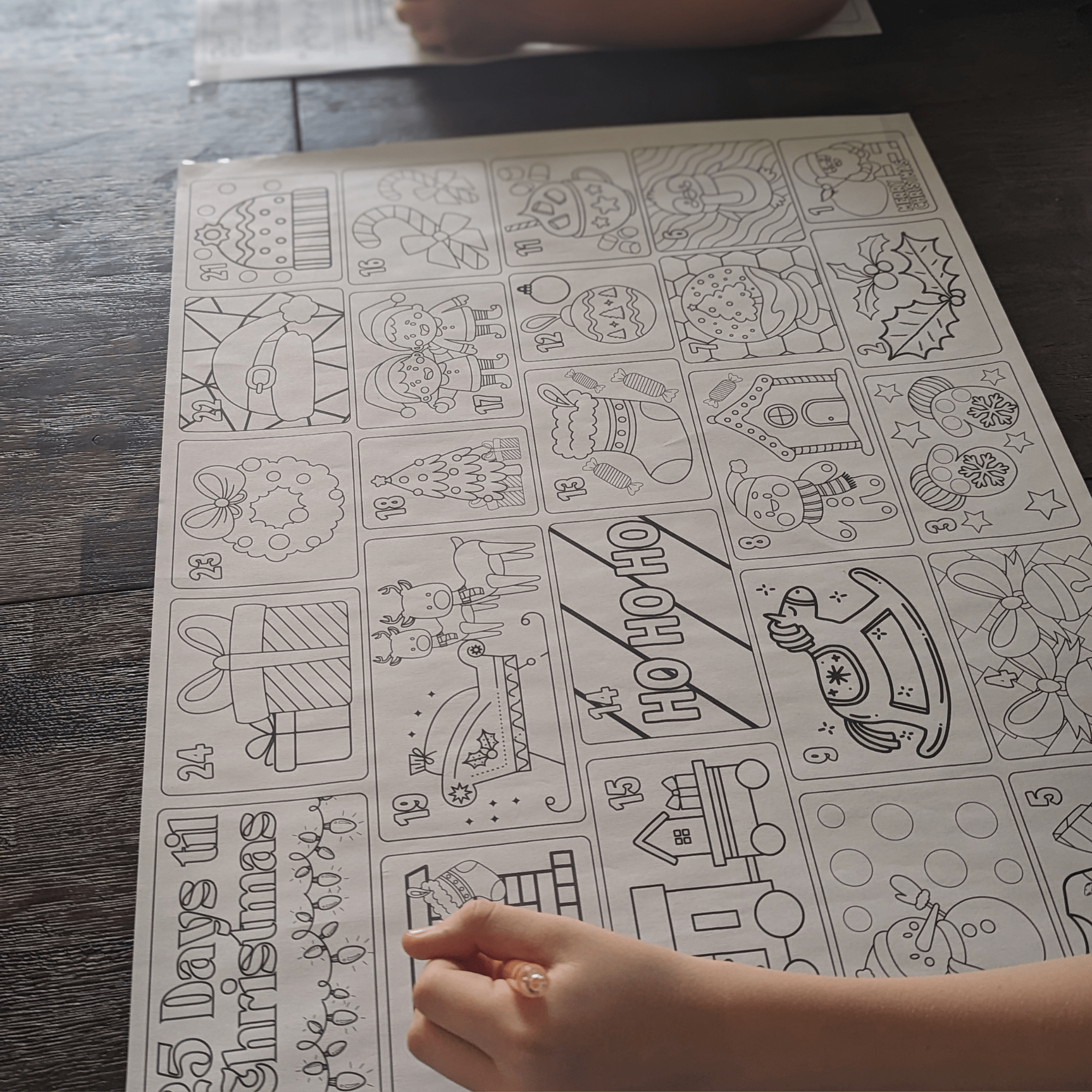 Christmas Coloring Countdown Poster | Christmas Poster | Christmas Countdown | Christmas Advent Calendar | Christmas Coloring Advent