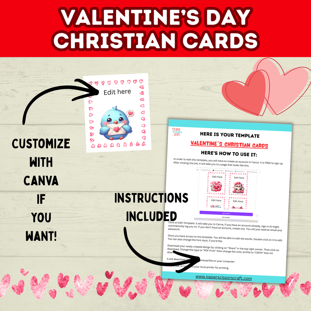Christian Valentine's Cards for Kids, Classroom Valentines Party, Scripture Cards Printable