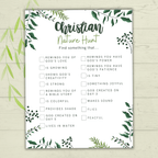 Christian Nature Walk for Kids, Christ Scavenger Hunt, Bible Scavenger Hunt, Nature Hunt, Christian Activity, VBS, Sunday School Activity