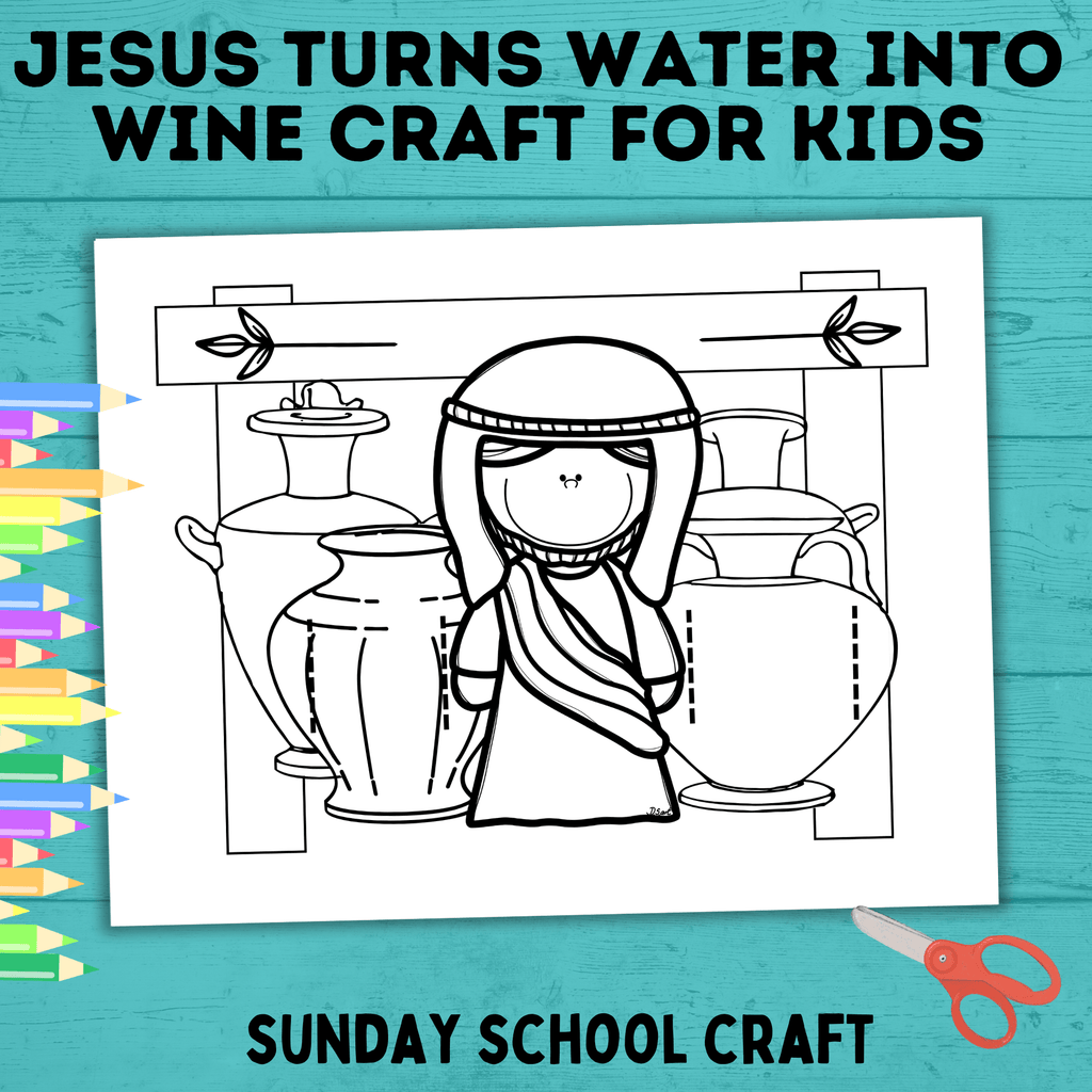 Jesus Craft | Bible Craft | Water into Wine Craft | Jesus Miracles Craft | Kids Crafts | Sunday School Craft | Bible Lesson | Sunday School