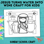 Jesus Craft | Bible Craft | Water into Wine Craft | Jesus Miracles Craft | Kids Crafts | Sunday School Craft | Bible Lesson | Sunday School