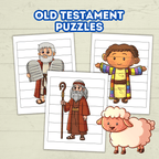 Bible Character Toddler Puzzles, Religious Puzzles, Children's Ministry, Old Testament Come Follow Me