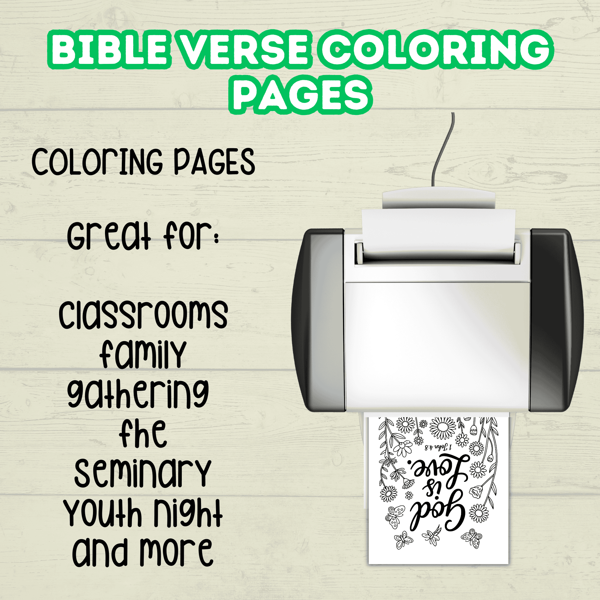 Bible Verse Coloring Pages for Kids and Adults, Christian Scripture Activity Sheets