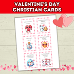 Christian Valentine's Cards for Kids, Classroom Valentines Party, Scripture Cards Printable