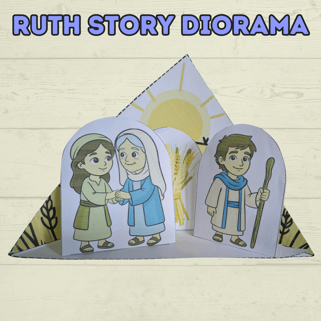 Ruth Bible Story Craft, Ruth Diorama Craft, 3D Ruth Craft, Bible Crafts, Sunday School Craft, Christian Crafts, Homeschool, Old Testament